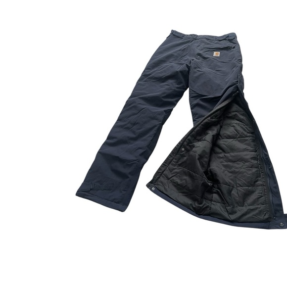 Carhartt Insulated Men’sWaterproof Shoreline Storm Defender Pants in blue Small. - Picture 9 of 12